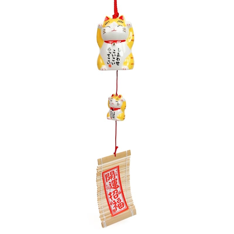 Japoński carillon Maneki Neko