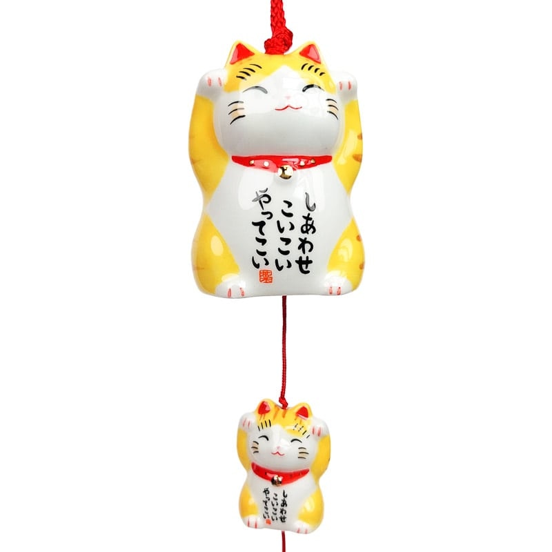 Japoński carillon Maneki Neko