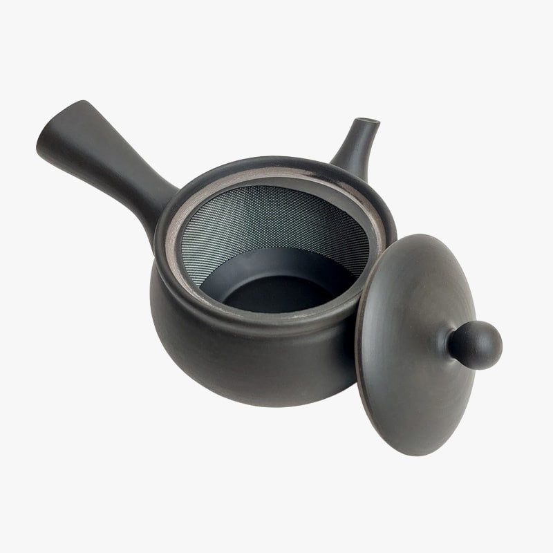 Japoński czarny czajniczek Kyusu