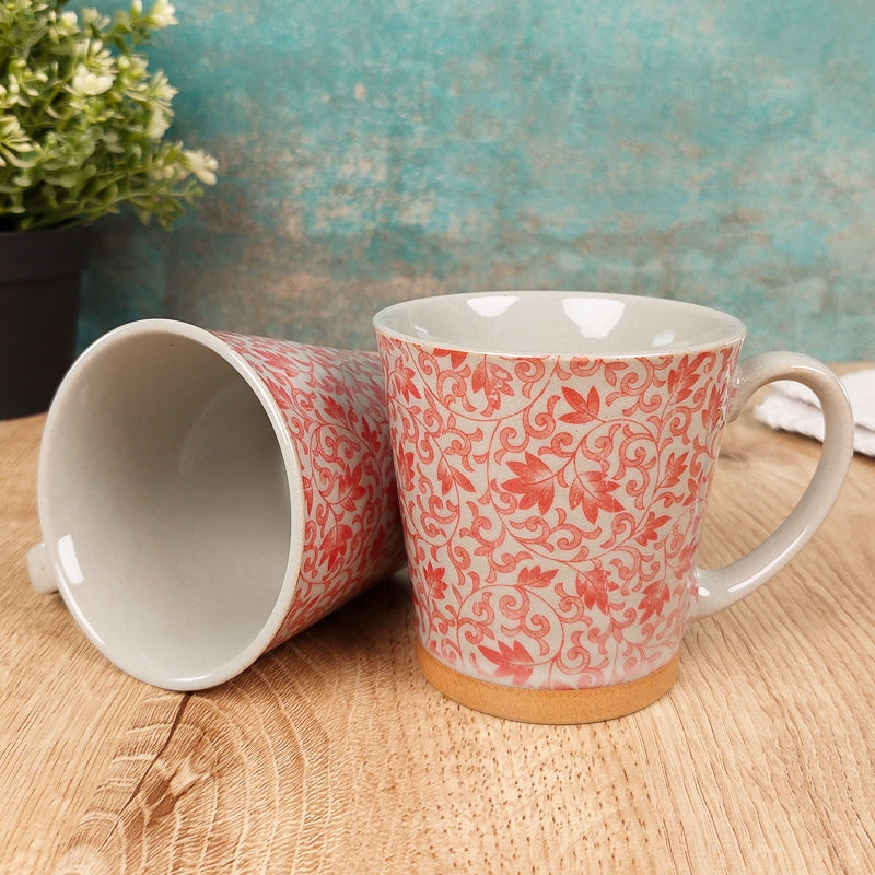 Japoński czerwony kubek ceramiczny
