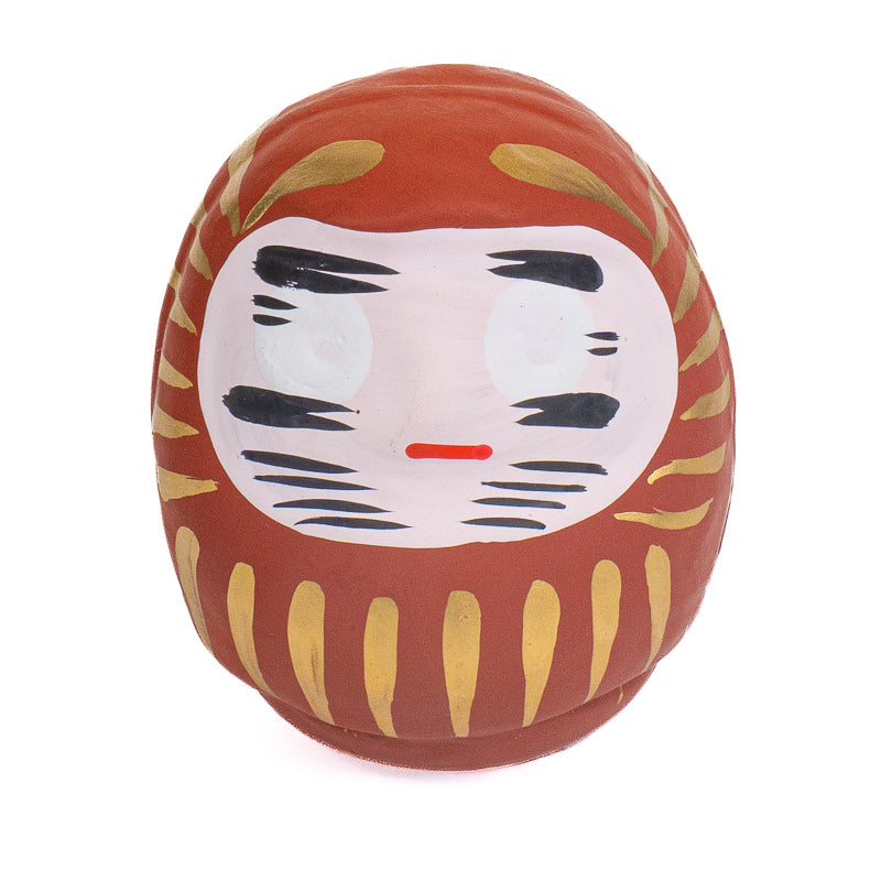 Japoński Daruma 6 cm - Różne Kolory Brązowy