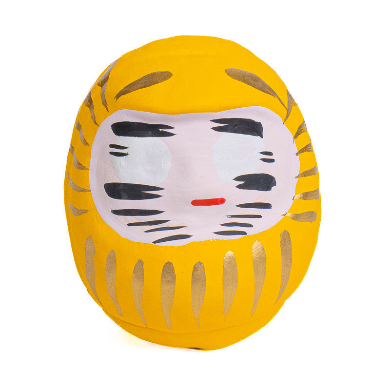 Japoński Daruma 6 cm - Różne Kolory Żółty