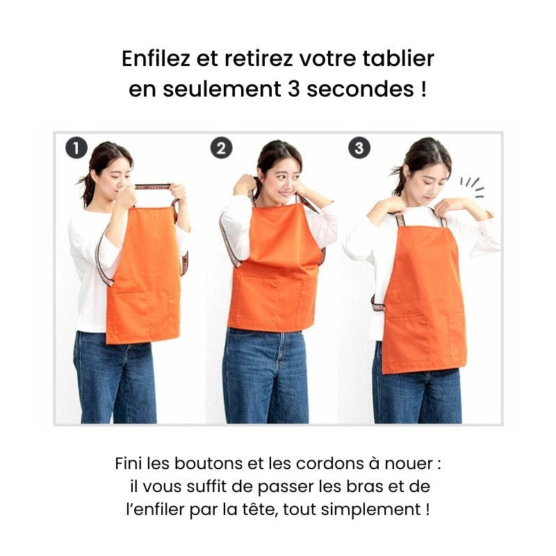Japoński Fartuch Krótki ze wzorem Terakoty