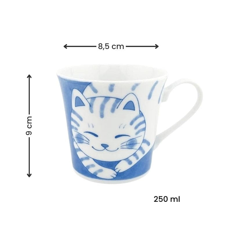 Japoński kubek Neko Blue