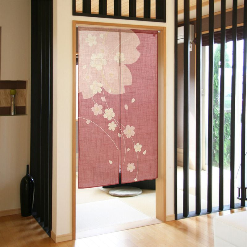 Japoński kwiat Noren Sakura 85 x 150 cm