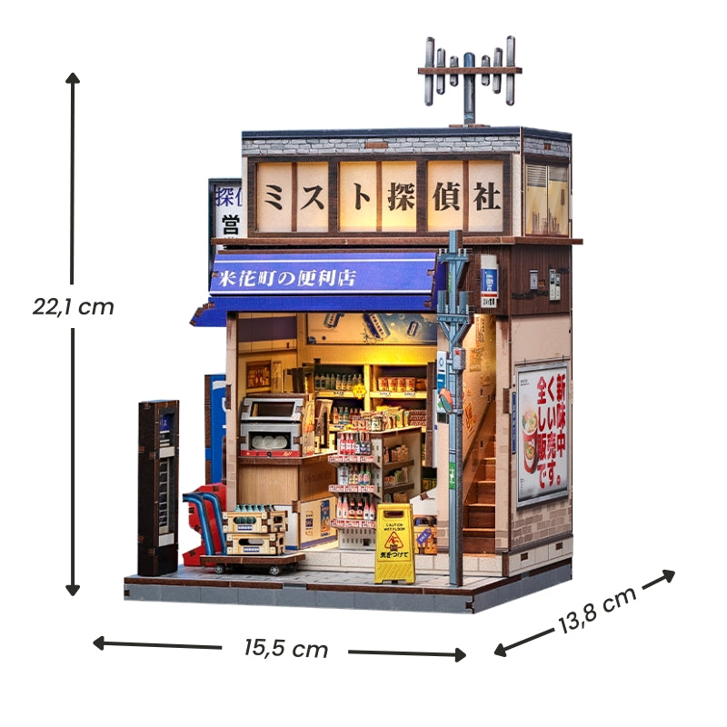 Japoński Miniaturowy Domek Drewniany Beika-Cho Konbini Store