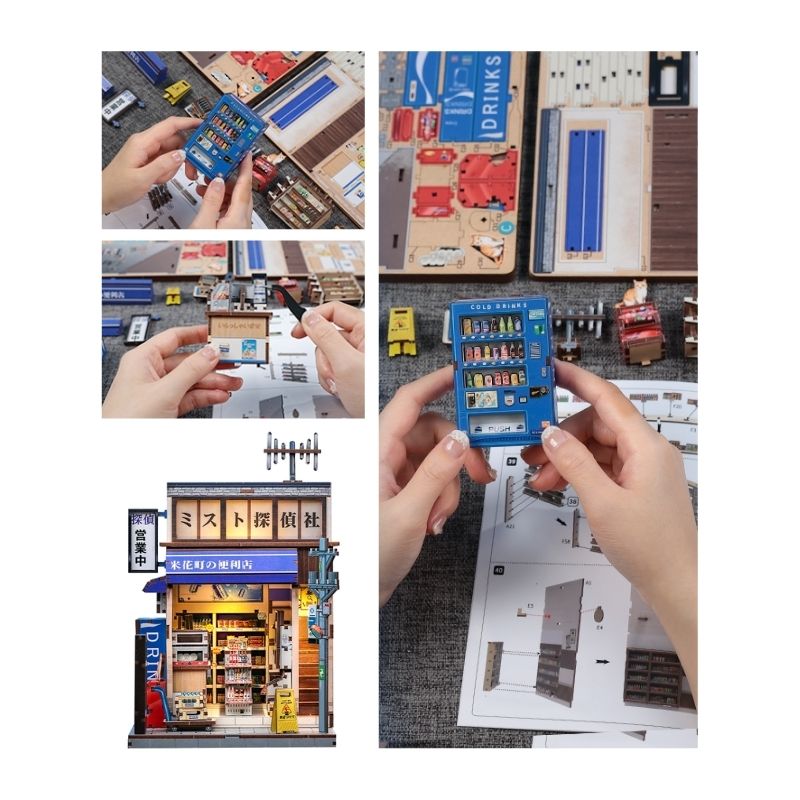 Japoński Miniaturowy Domek Drewniany Beika-Cho Konbini Store