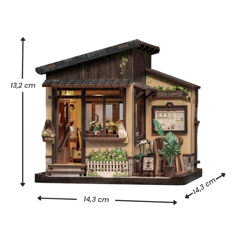 Japoński Miniaturowy Domek Drewniany Kissa Coffee