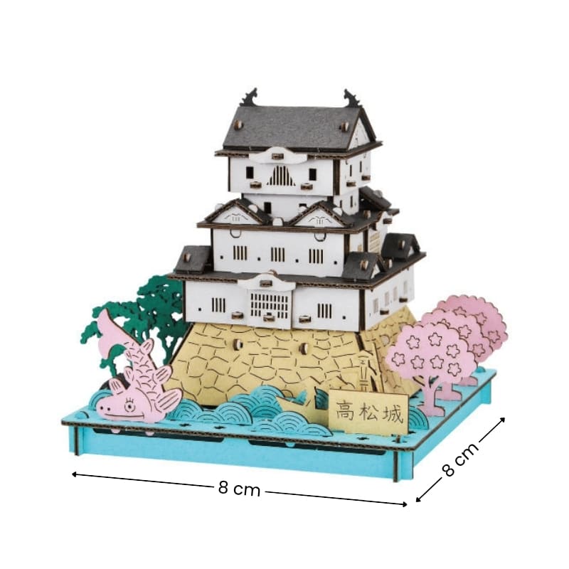 Japoński Miniaturowy Model - Zamek Takamatsu