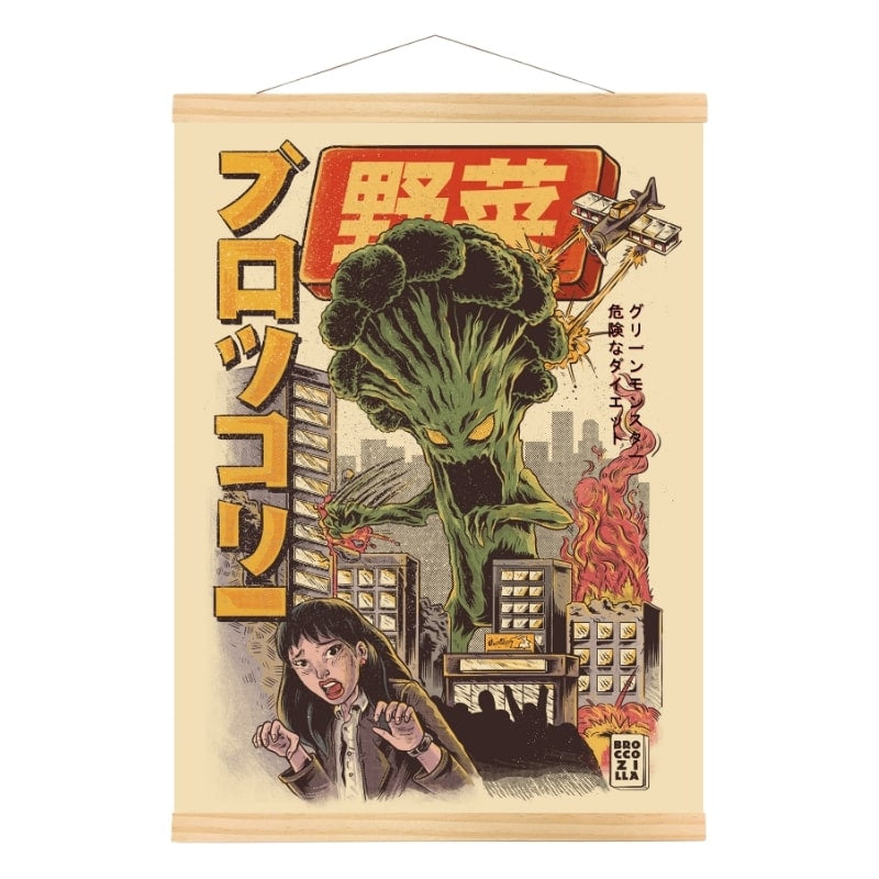 Japoński plakat Broccozilla A3