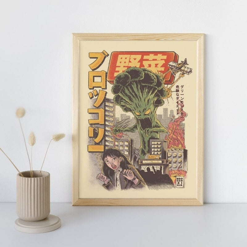 Japoński plakat Broccozilla A3
