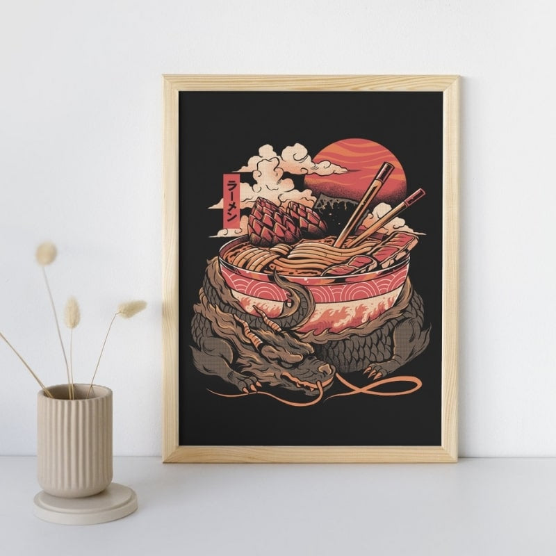 Japoński plakat Dragon Ramen A3