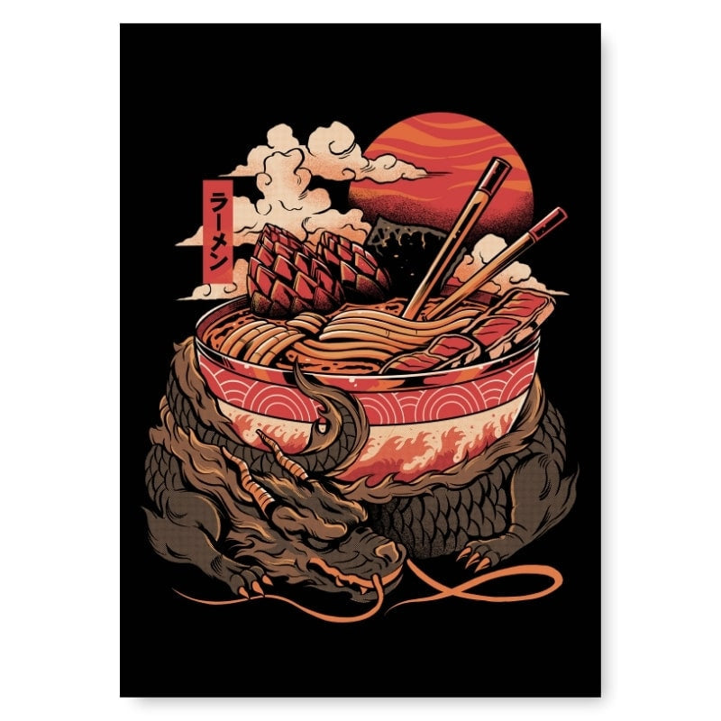 Japoński plakat Dragon Ramen A3