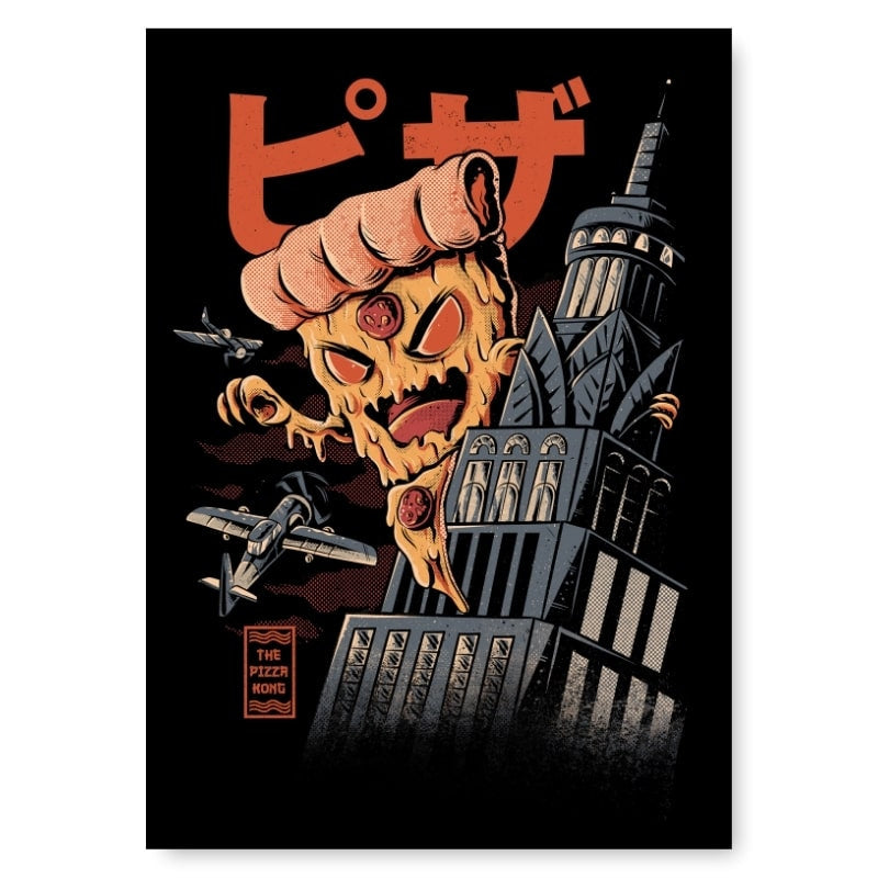 Japoński plakat Godpizza A3