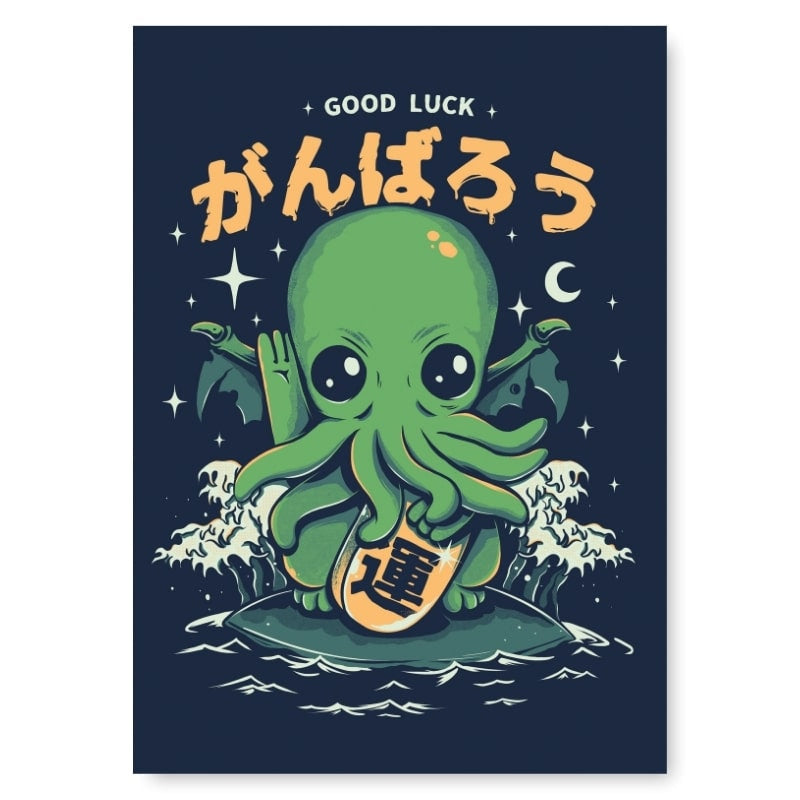 Japoński plakat Good Luck A3