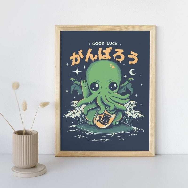 Japoński plakat Good Luck A3