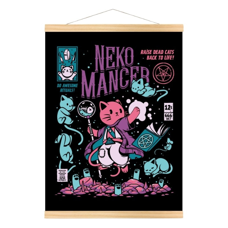 Japoński plakat Nekomancer A3