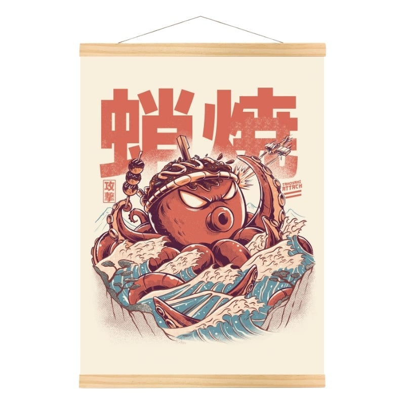 Japoński plakat Takoyaki Attack A3