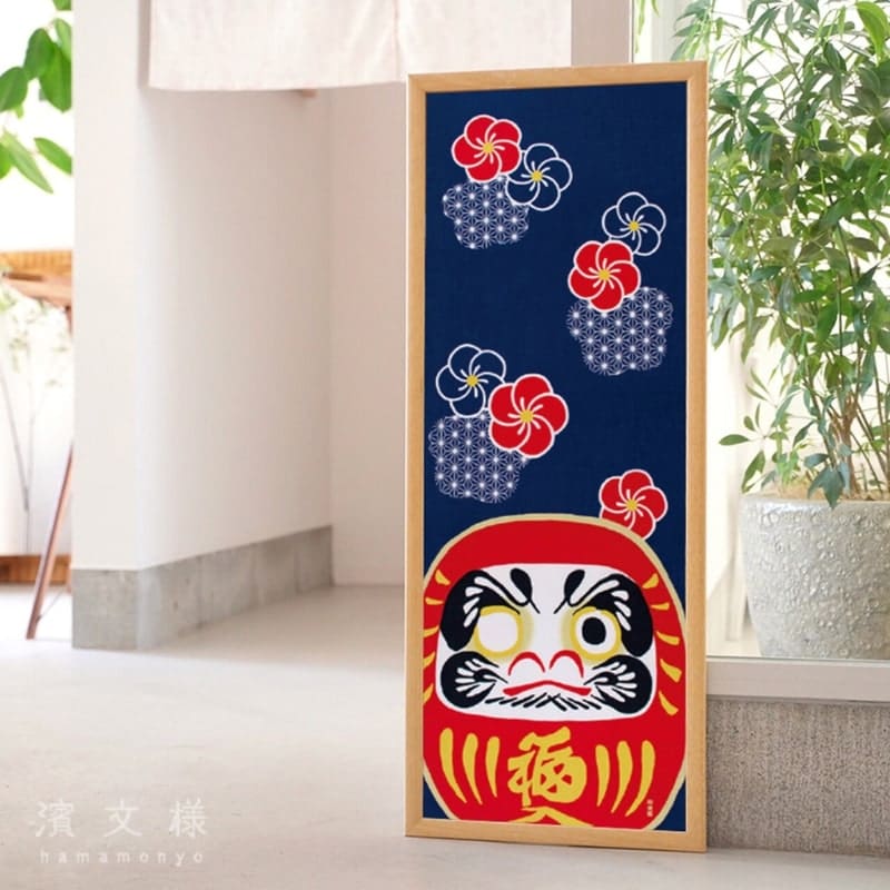 Japoński Tenugui Ume Daruma