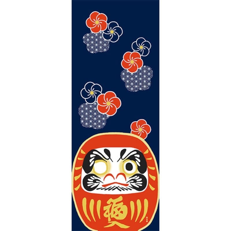 Japoński Tenugui Ume Daruma