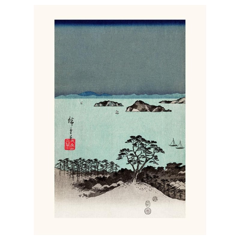 Japoński wydruk Hiroshige Kanazawa N°1 A3