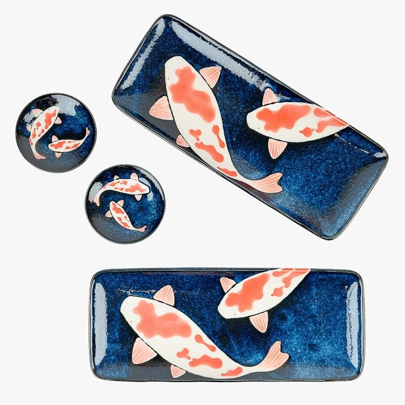 Japoński zestaw talerzy do sushi