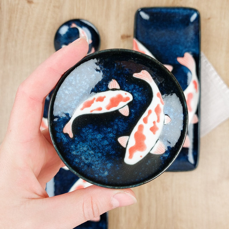 Japoński zestaw talerzy do sushi
