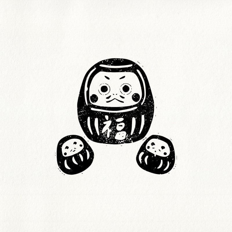 Japoński znaczek Daruma autorstwa Tomikohan