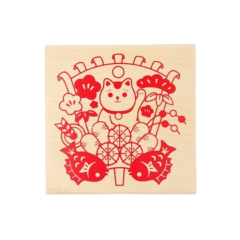 Japoński znaczek Maneki Neko XL