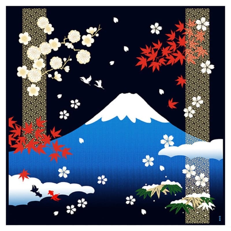 Japońskie Furoshiki Cztery Pory Roku 90x90 cm