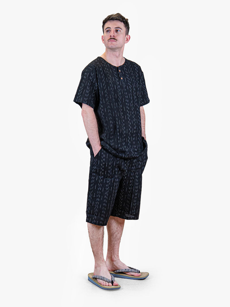 Japońskie Jinbei Męskie Kuro - Czarne