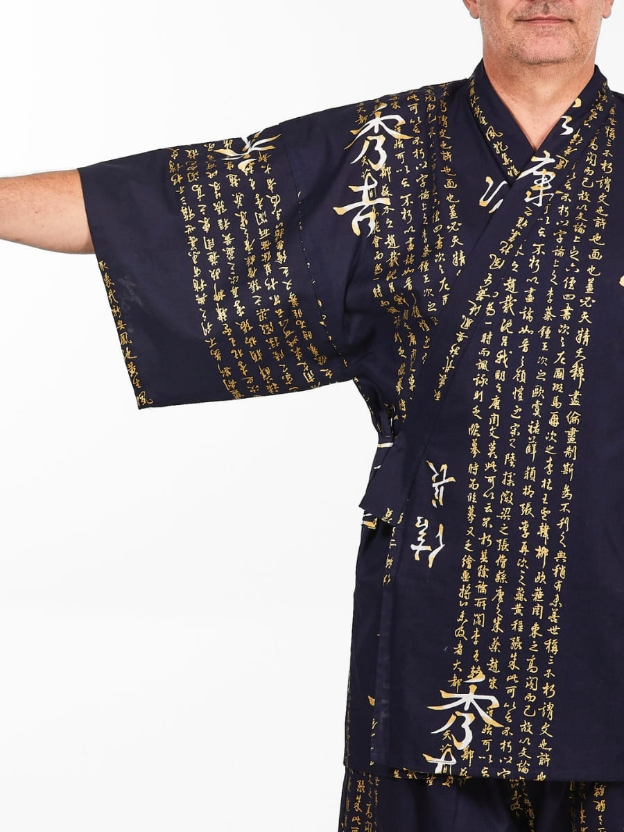 Japońskie Jinbei Męskie z motywem Kanji