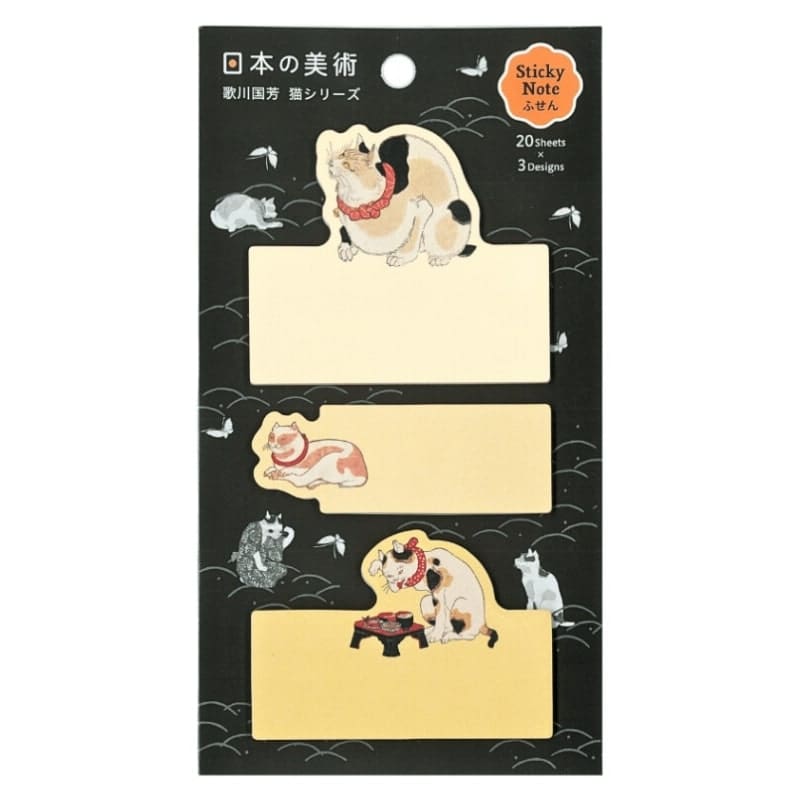 Japońskie karteczki samoprzylepne Neko by Kuniyoshi