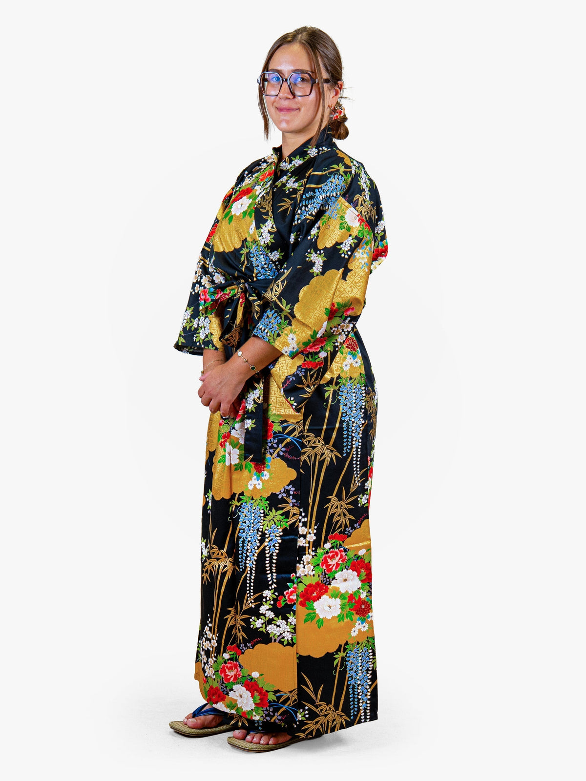 Japońskie Kimono Damskie - Złota Botan