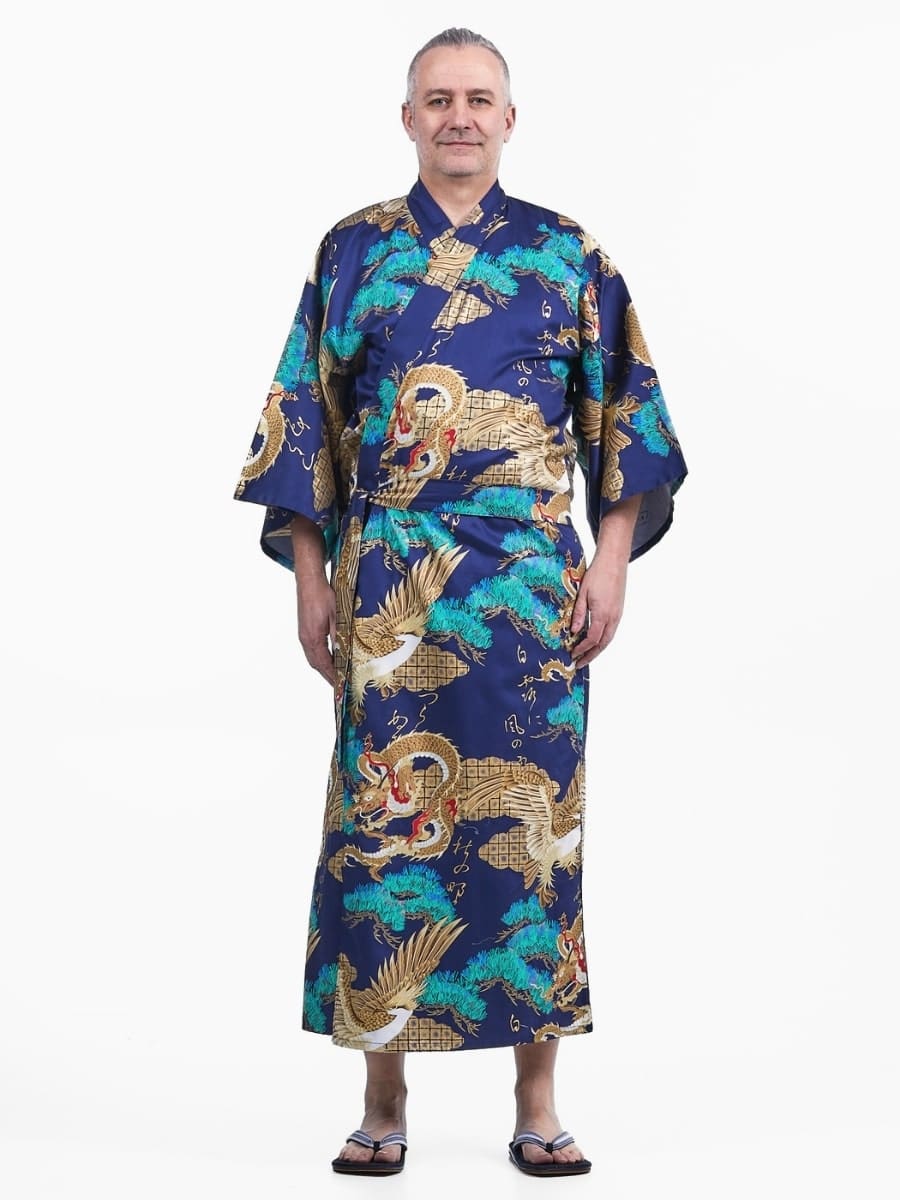 Japońskie kimono męskie Ryū to Washi Uniwersalny rozmiar