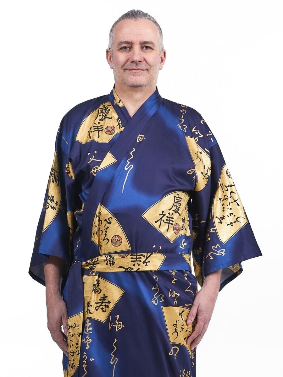 Japońskie kimono męskie Sensu Gold Uniwersalny rozmiar