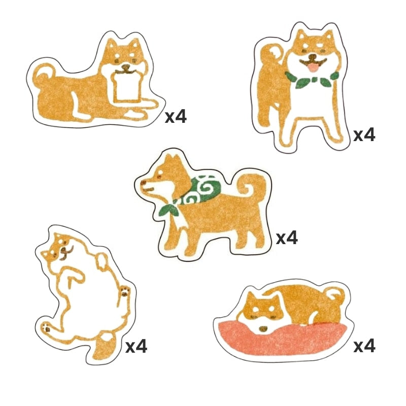 Japońskie naklejki Pies Shiba