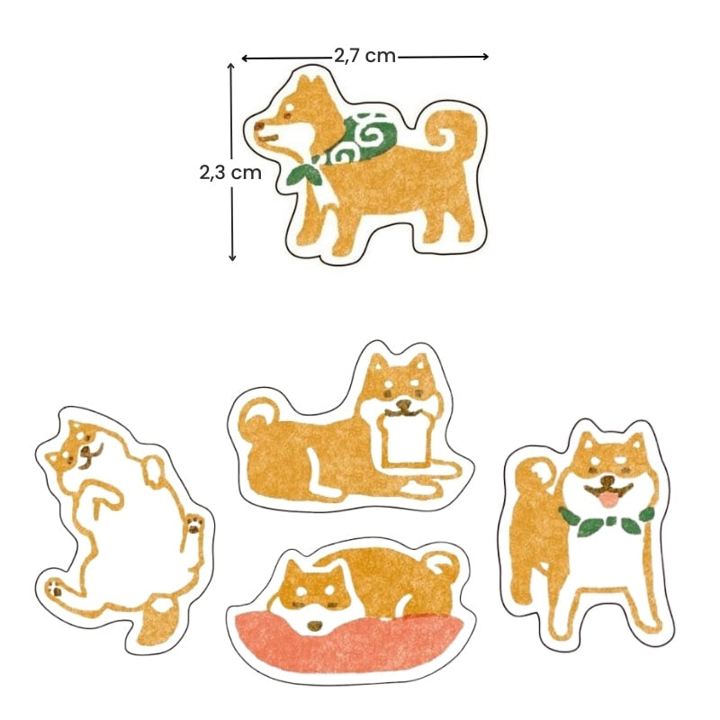 Japońskie naklejki Pies Shiba