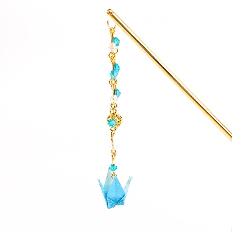 Japońskie Origami Kanzashi Blue