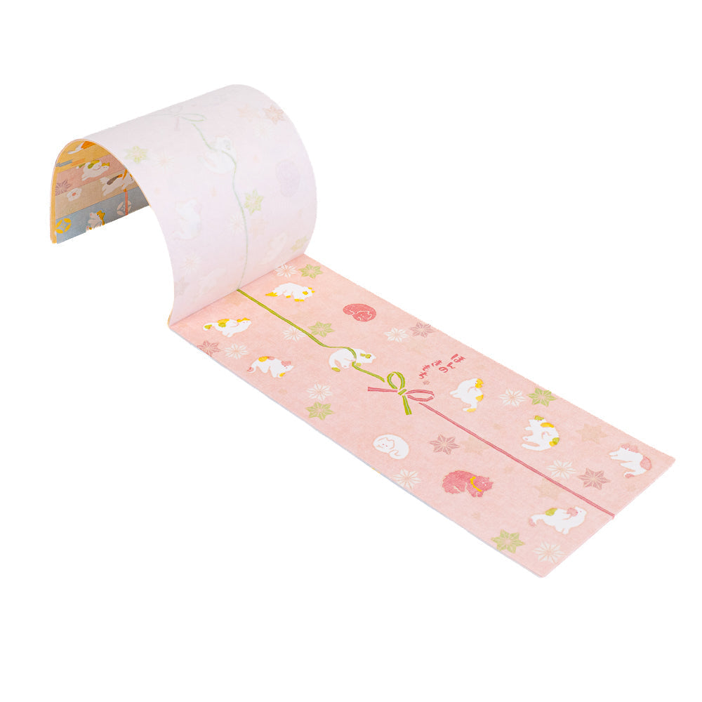 Japońskie Paski Prezentowe z Papieru Washi - Koty Nyanko