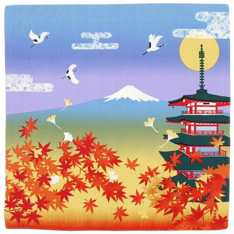 Jesienne japońskie Furoshiki 50x50 cm