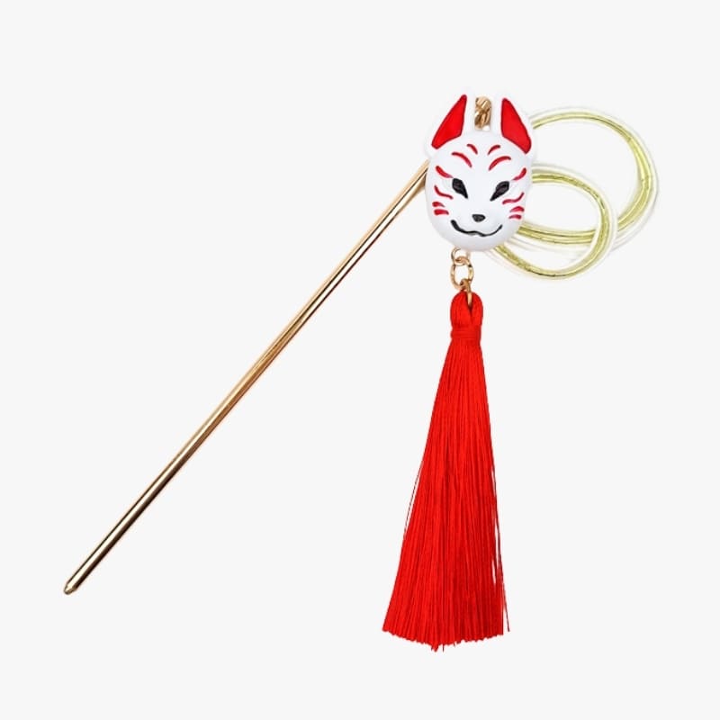 Japońska maska Kitsune Kanzashi