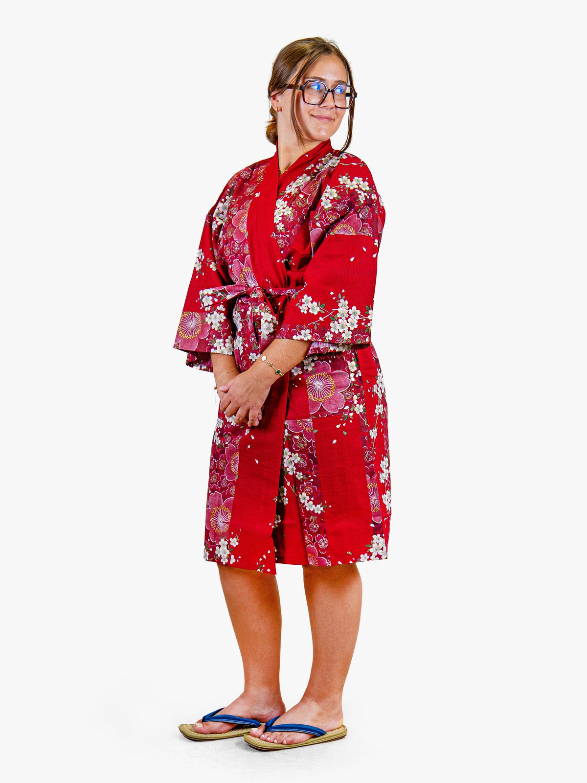 Kimono Happi Damskie – Czerwona Sakura