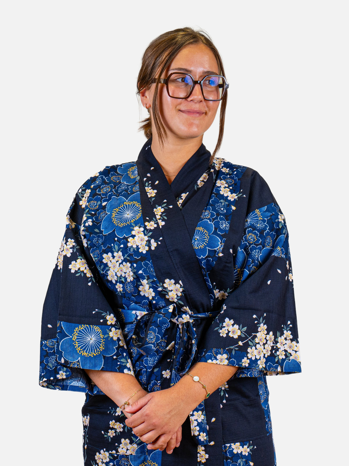 Kimono Happi Damskie – Niebieska Sakura