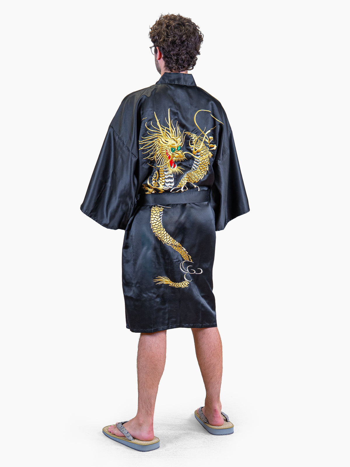 Kimono Happi Oversize Męskie - Złoty Smok