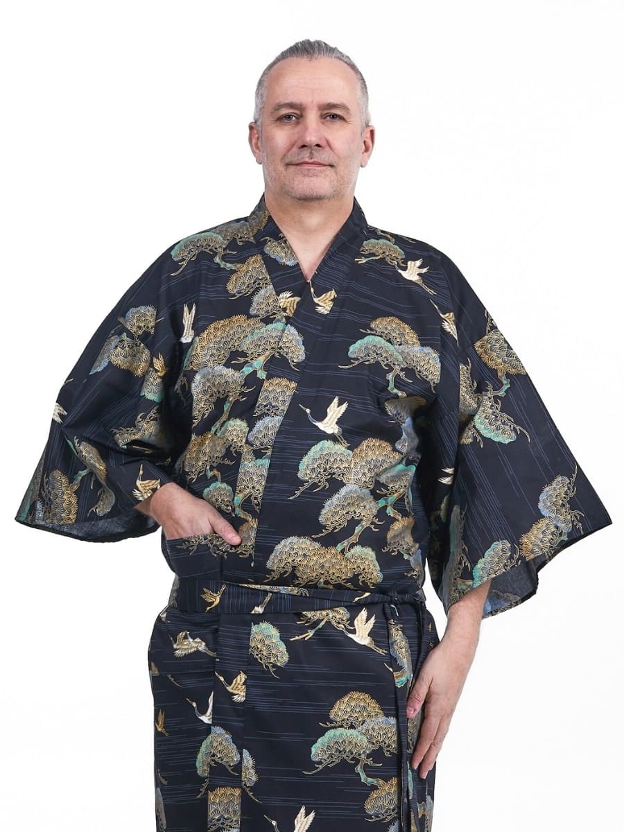 Kimono męskie Crane & Pine marki Happi Uniwersalny rozmiar
