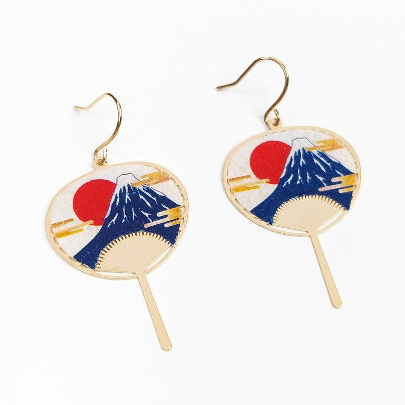 Kolczyki Uchiwa Fuji