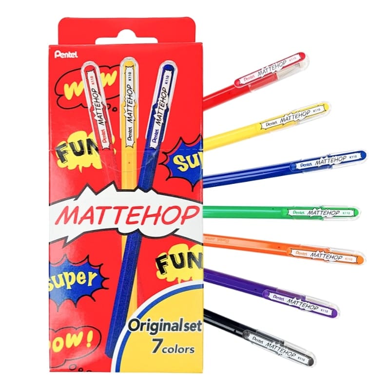 Kolorowe długopisy Pentel Mattehop Original Set