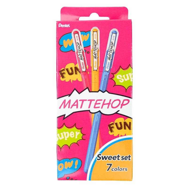 Kolorowe długopisy Pentel Mattehop Sweet Set