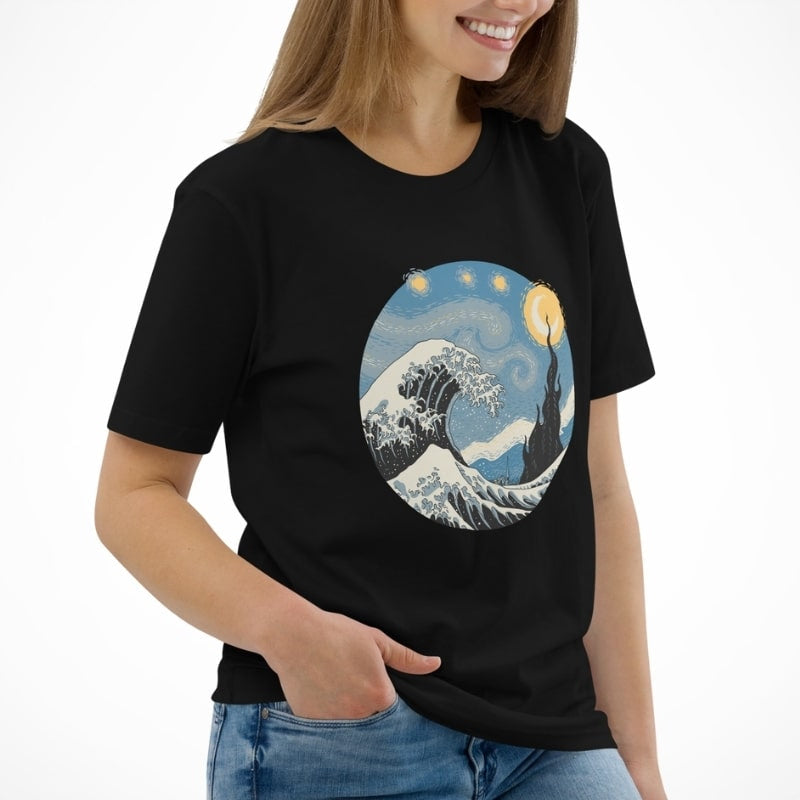 Koszulka Japanese Wave & Starry Night